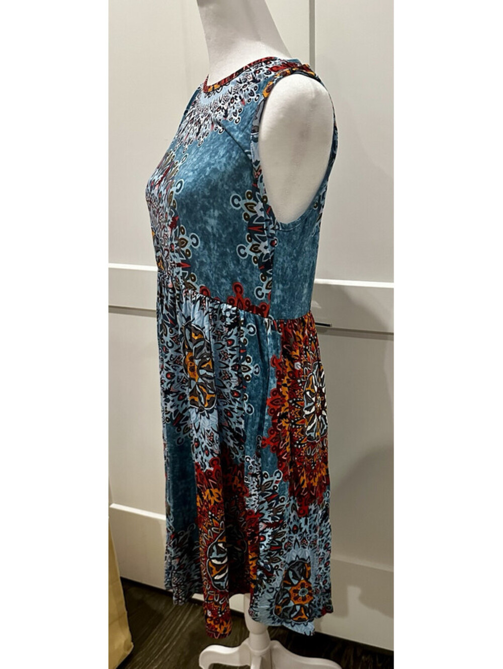 NWT! Women's Yundai Midi Dress Paisley Colorful Midi Dress Size 2XL 2 Available - Picture 3 of 10
